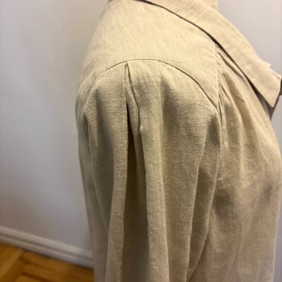 NWOT Poetry button down blouse in hemp & organic cotton in natural - Picture 5 of 7
